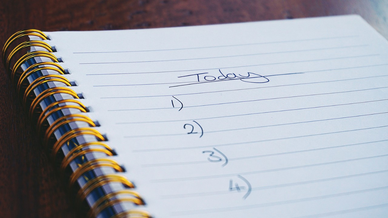 checklist on a notepad